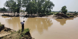 सन्थाल बस्ती डुबानको जोखिममा