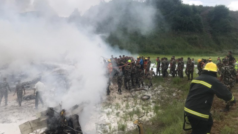 जहाज दुर्घटनापछि त्रिभुवन विमानस्थल बन्द, अन्तर्राष्ट्रिय उडानहरु डाइभर्ट 